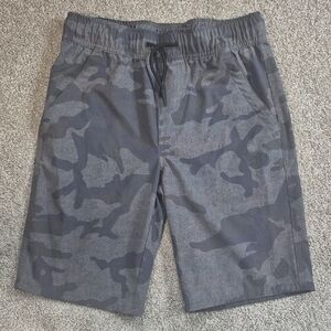 Timberland Boys Gray Camo Elastic-Waist Shorts